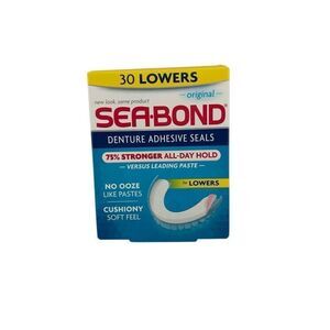 Sea-Bond SECURE DENTURE ADHESIVE SEALS, ORIGINAL LOWERS, 30 COUNT (PACK OF 1)